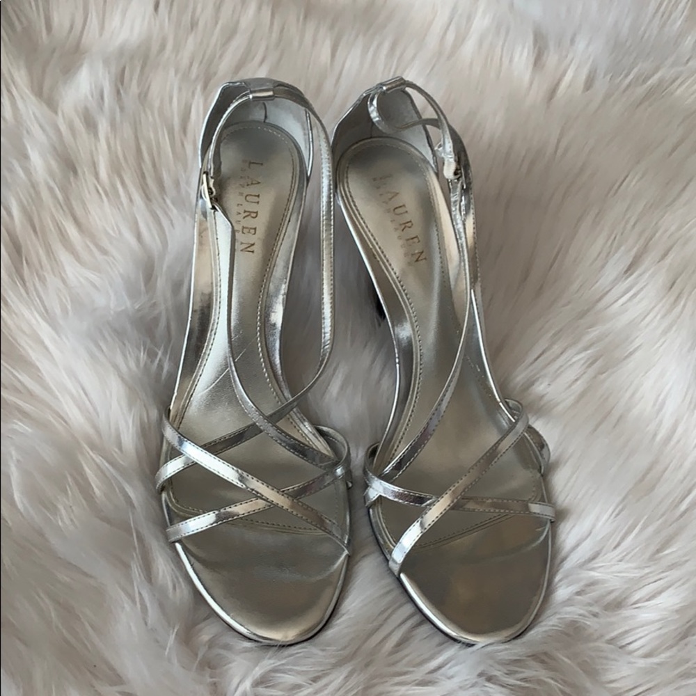 Ralph Lauren silver sandals